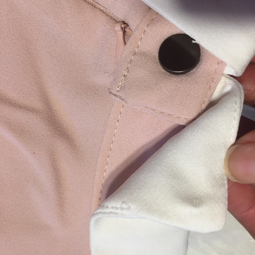 ~1X~ Victoria Beckham Blush Bunny Collared Dress - Picture 4 of 7